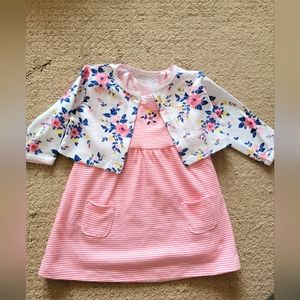 Little mw 9 month cardigan and dress set